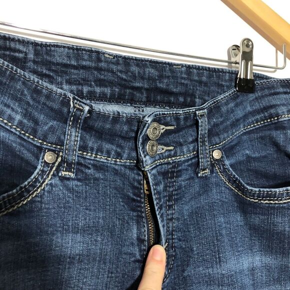 LEVI’S Jeans Womens 8 Blue 529 Curvy Skinny Leg Double Button No Gap - Picture 6 of 15